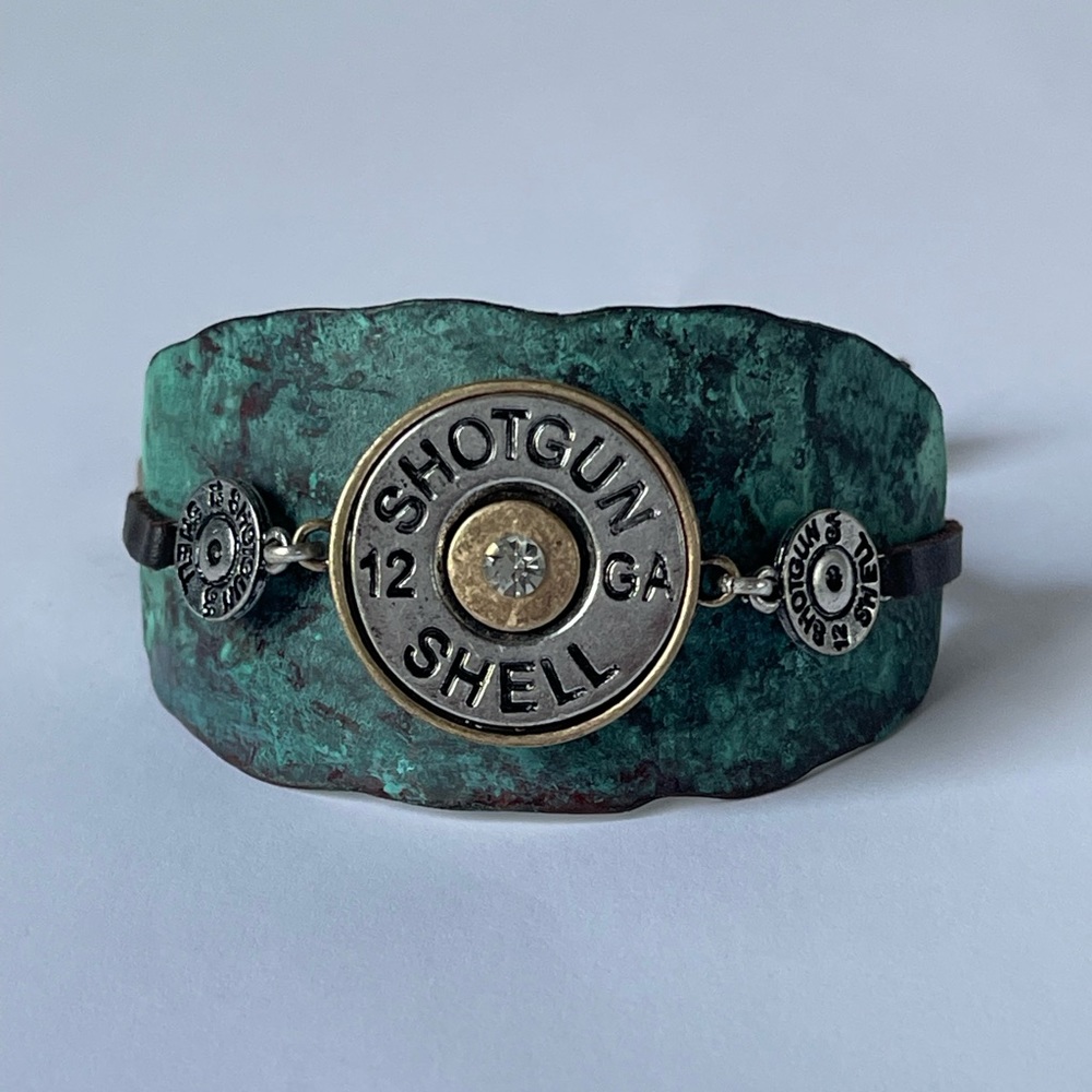 WESTERN 12 GAUGE SHOTGUN SHELL ADJUSTABLE CUFF BRACELET